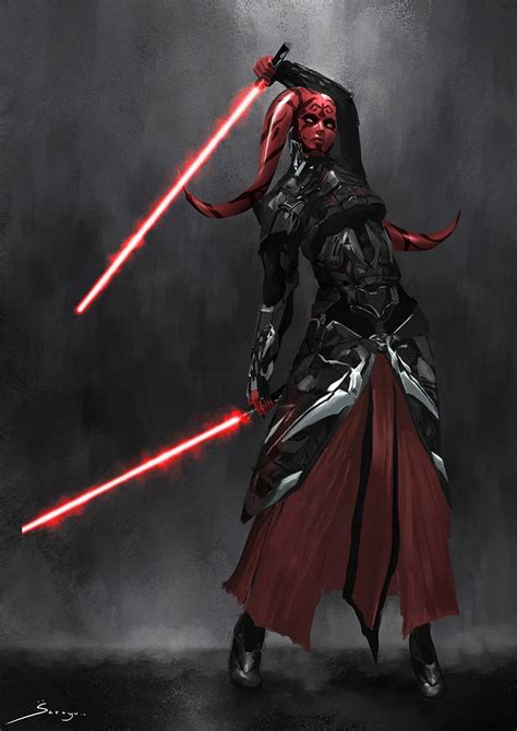 Twilek Sith Knight Female Concept Design By Ron Faure Star Wars Jedi