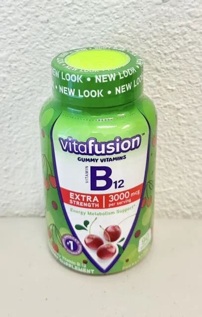 Vitafusion Extra Strength Vitamin B12 Gummy Vitamins 90 Count Exp 11