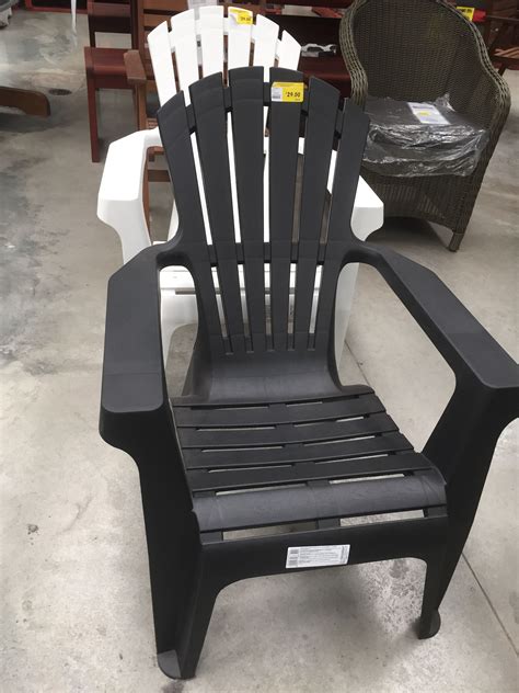 Perfect for pulling up to a fire, or for hanging out poolside, this stylish resin adirondack chair adds a classic look to your outdoor space. $29 Bunnings resin Adirondack chairs. Black or white ...