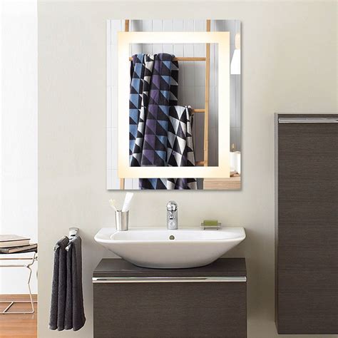 Modern home and bathroom adviser. Buy CO-Z Modern LED Bathroom Mirror, Dimmable Rectangle ...