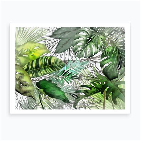 Tropical Foliage 2 Art Print By Amini54 Fy