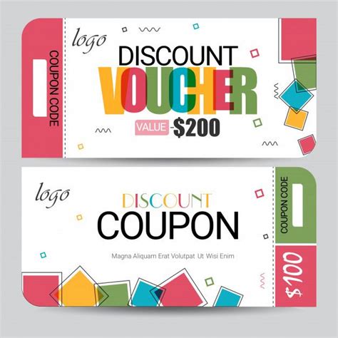 Creative Discount Voucher T Card Or Coupon Template Layout Premium