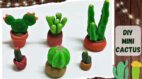 How To Make Miniature Cactus 🌵 Diy Succulent Plants With Playdough