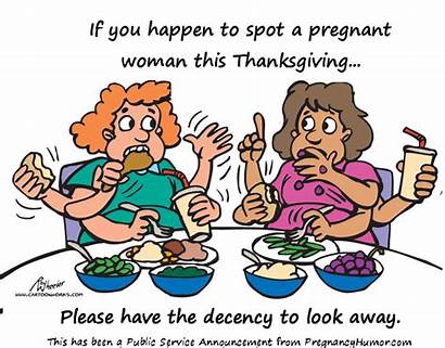 Pregnant Pregnancy Announcement Service Thanksgiving Cartoons Humor