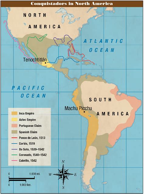 The Aztec And Inca Empires Controlled Large Areas Of Central And South
