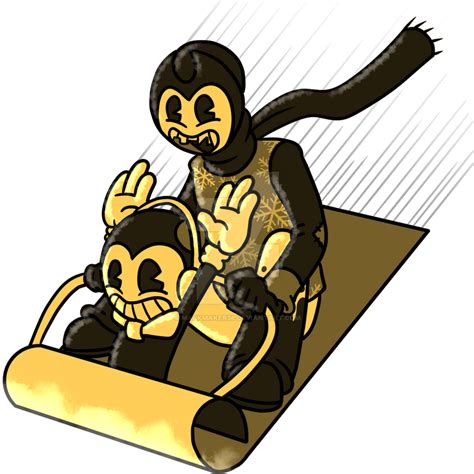 Bendy And Sammy In Sled Day By Markmaker36 On Deviantart