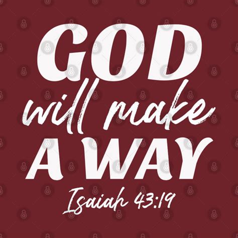Christian Bible Verse Design God Will Make A Way Christian T