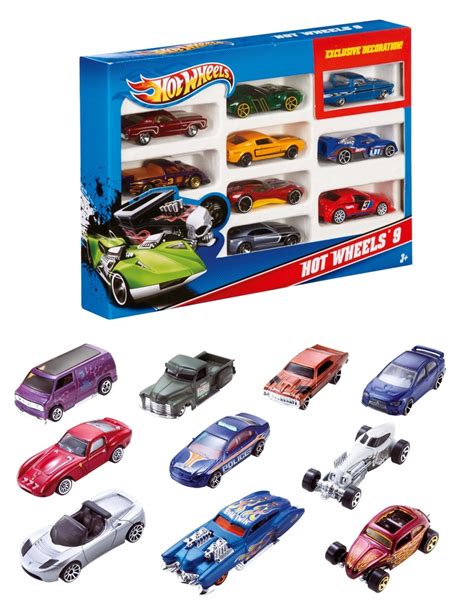 Hot Wheels Set Of 10 164 Scale Toy Trucks And Cars For Kids And