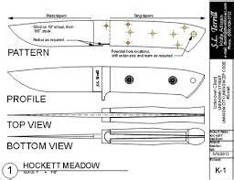 Print a pdf and transfer it to wood, polycarbonate or steel to make your pattern. Image result for bob loveless knife drawing designs ...