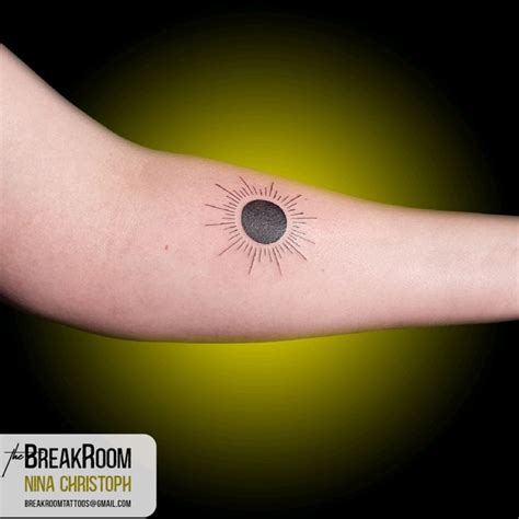 Tattoo Uploaded By The Break Room Tattoo Lounge • Minimalist Eclipse By