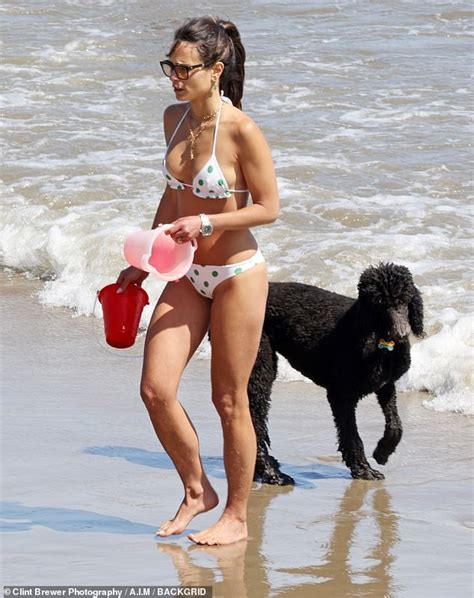 Jordana Brewster 41 Shows Off Her Toned Body In A Tiny Polka Dot