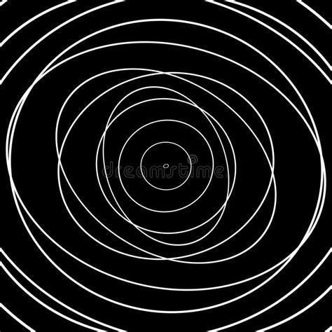 Concentric Circles Pattern Abstract Monochrome Geometric Illustration