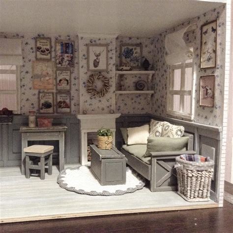 Miniature Room ♡ ♡ By Cosydollhouse Dollhouse Living Room Dolls