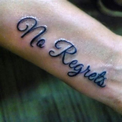 No Regrets Wrist Tattoo ©heatherrohleder No Regrets Tattoo Wrist Tattoo Tatting Tattoo