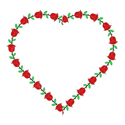 Love Rose Clipart Png Images Love Shape Rose Flower Frame Png Rose