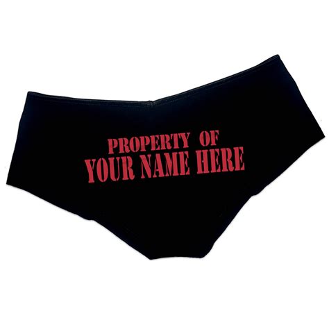Personalized Property Of Panties Custom Sexy Submissive Collared Funny Bride Wedding T Booty