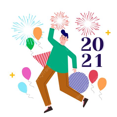 2021 New Year Celebration Balloon Illustration 2021 New Year
