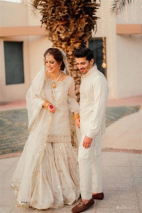White Nikah Dress Pakistani Bride Etsy