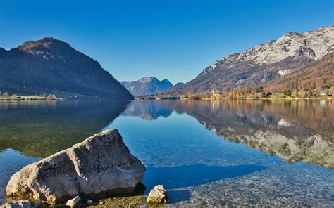 Grundlsee Lake Alps Mountain Wallpapers Wallpaper Cave