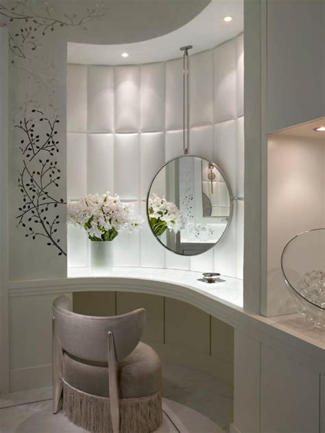 Penthouse Powder Room Vanity Area Contemporary Cloakroom Miami