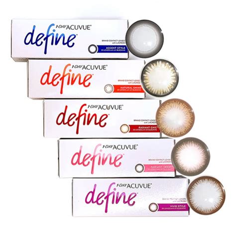 1 Day Acuvue Define Plano Colour Contact Lenses 30pk