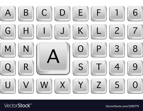 Keyboard Alphabet Royalty Free Vector Image Vectorstock