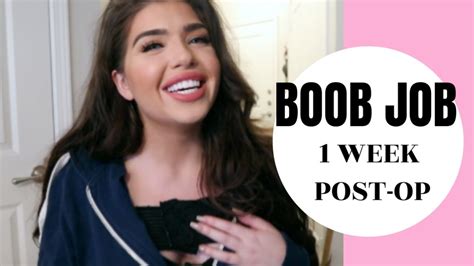 1 Week Post Op Boob Job Breast Augmentation Recovery Youtube