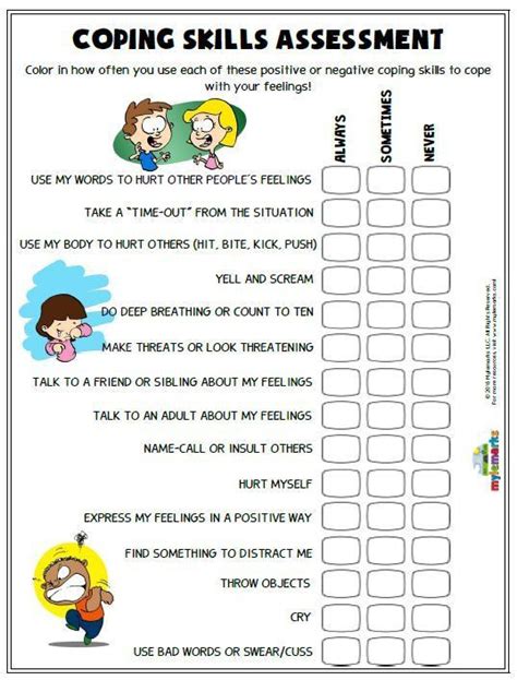 Social Skills Worksheets For Kindergarten Anger Worksheets Coping