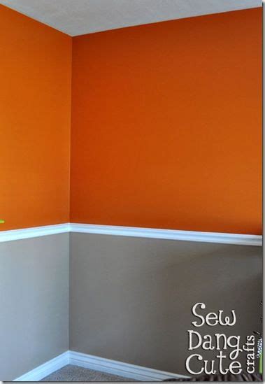 A modern kids room for girls. Love orange and grey...was talking to Reese about ...