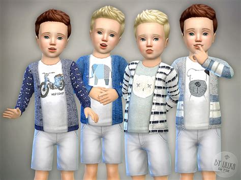 The Sims Resource Cardigan For Toddler Boys P01 By Lillka Sims 4
