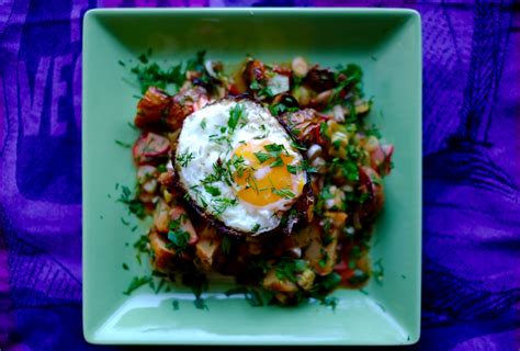 Warm Roasted Potato Salad With A Crispy Egg Music With Dinner