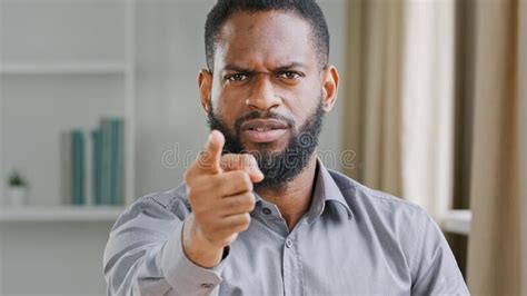 Mad Angry Aggressive Bearded African American Businessman Professional