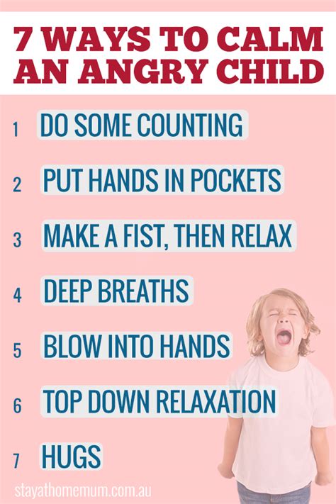 7 Ways To Calm An Angry Child Stay At Home Mum