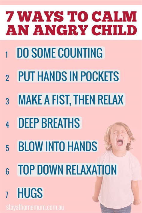 Instead, ask yourself this to keep going on a healthier track even if you don't feel so good at the moment: 7 Ways to Calm An Angry Child - Stay at Home Mum
