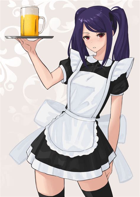 Safebooru 1girl Alcohol Alternate Costume Apron Bangs Beer Beer Mug