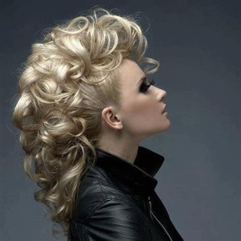 Boisterous Mohawk Updo With Curls Curls Curls Curly Mohawk Hairstyles