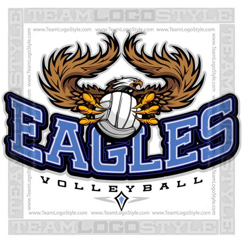Team Logo Eagles Volleyball Vector Format  Eps
