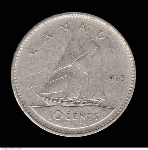 Coin Of 10 Cents 1975 From Canada Id 8333