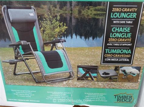 Reclining lounge patio chairs zero gravity outdoor oversize cup holder durable. Timber Ridge Zero Gravity Lounger
