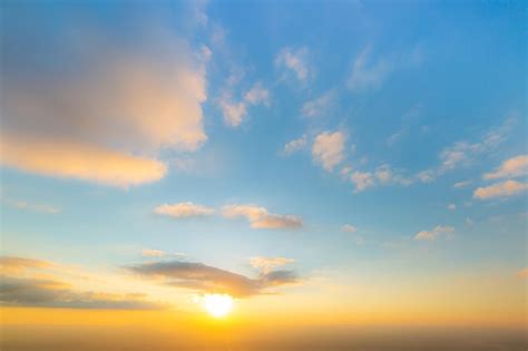 Premium Photo Clouds And Orange Skyreal Panoramic Sunrise Sundown Sky