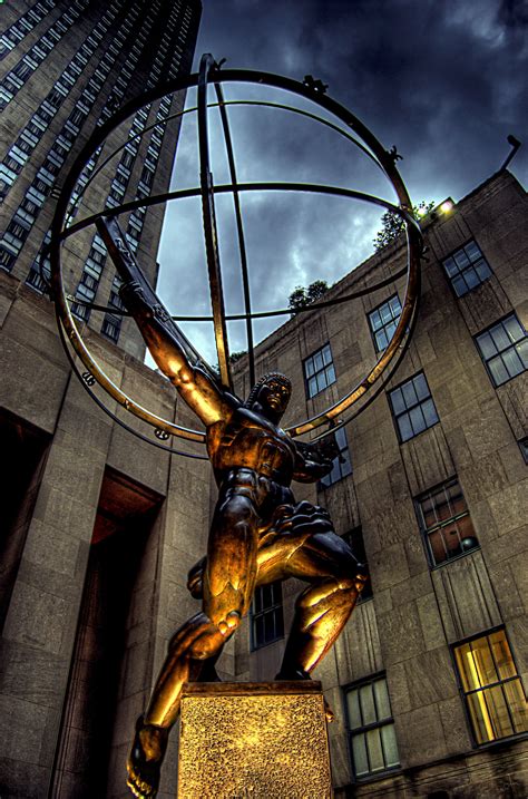 Lee Lawries Colossal Bronze Atlas Rockefeller Center New York