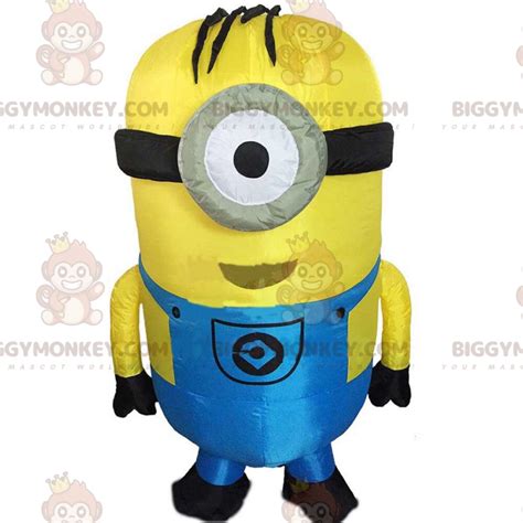 Inflatable Minions Costume Yellow Cartoon Sizes L 175 180cm