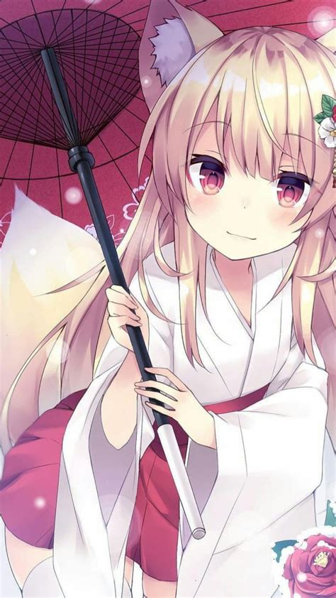 Cute Floof Girl Wearing A Yukata And Holding A Japanese Traditional Umbrella 9gag