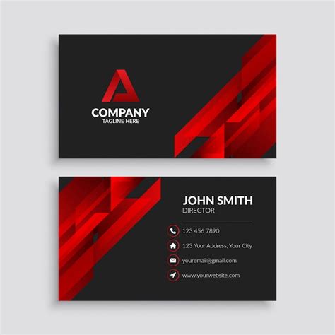 Premium Vector Modern Geometric Business Card