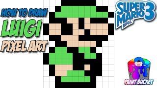 How To Draw 8 Bit Luigi Drawing Easy