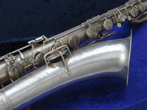 Cg Conn New Wonder I Silver Baritone Saxophone 1918 Serial 47657