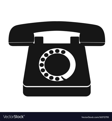 Single Black Old Vintage Telephone Icon Royalty Free Vector