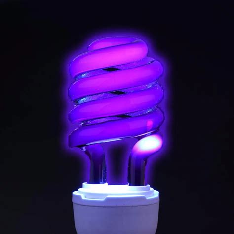 E27 220v Uv Lâmpada Ultravioleta Fluorescente Preto Espiral Violeta Luz