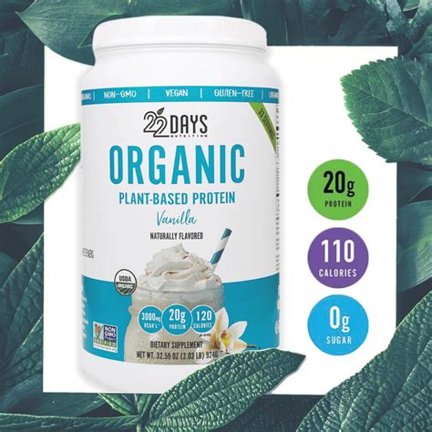 10 best organic protein powders of december 2020. Organic Plant-Based Vanilla Protein Powder 33 servings in ...