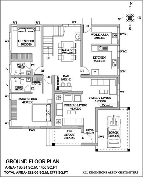 Floor Plan With Dimensions In Cm